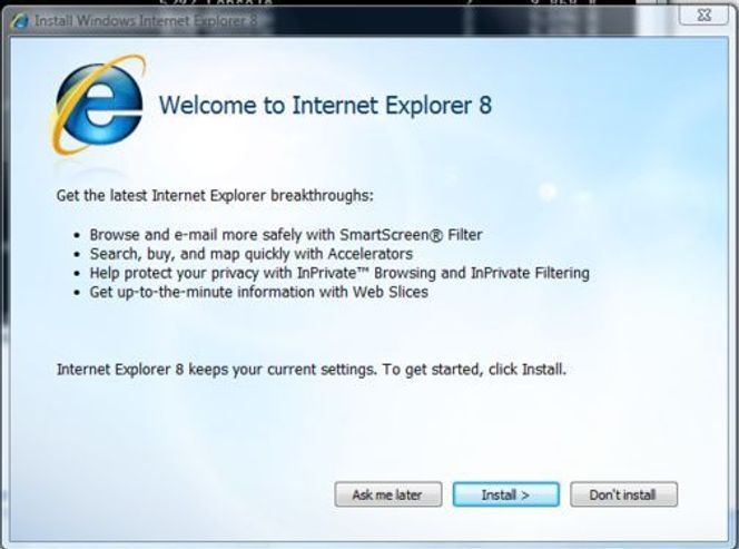 Windows-brukerne kan selv velge om de vil oppgradere til IE8 eller ikke.