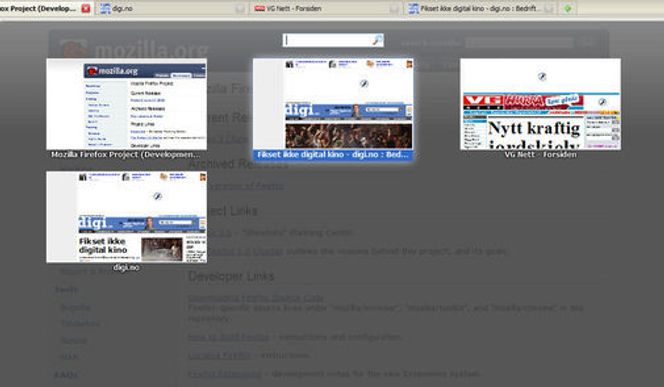 Søk blant de åpne fanene i Firefox 3.6.