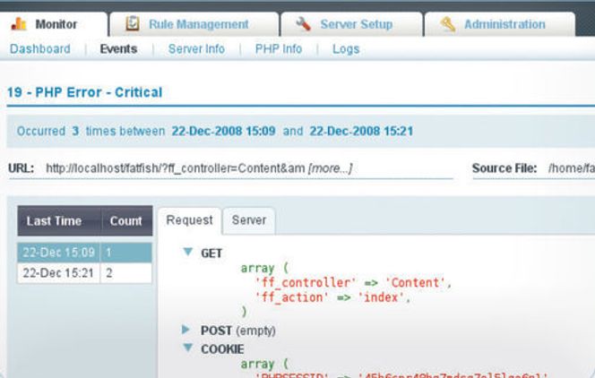 Diagnose-verktøyet i Zend Server.