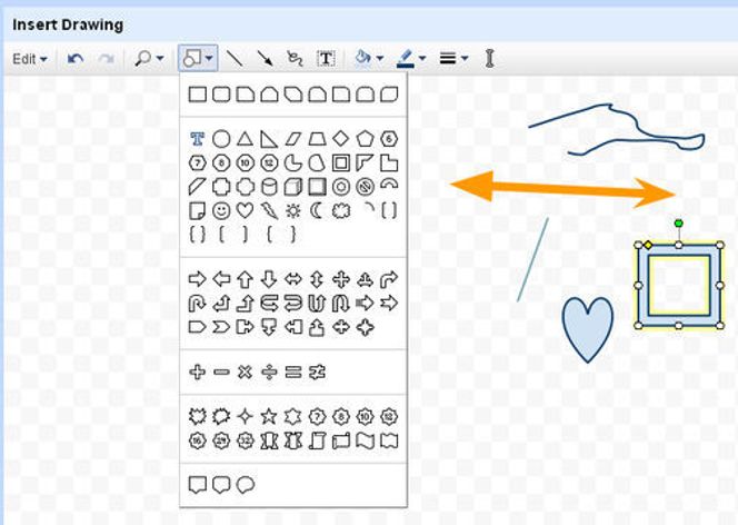 Google Docs' Insert Drawing-funksjon
