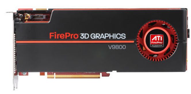 AMD-skjermkortet ATI FirePro V9800 Bilde: AMD