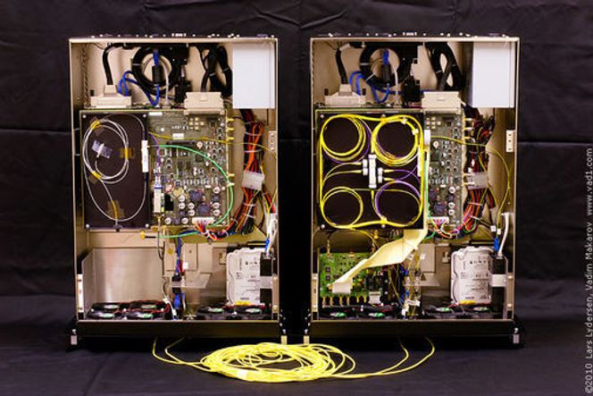 Kvantekryptografisystemet QPN 5505 fra MagiQ Technologies. Bilde: Lars Lydersen, Vadim Makarov - www.vad1.com