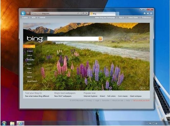 Angivelig brukergrensesnittet til IE9 Bilde: ZDNet/Mary-Jo Foley