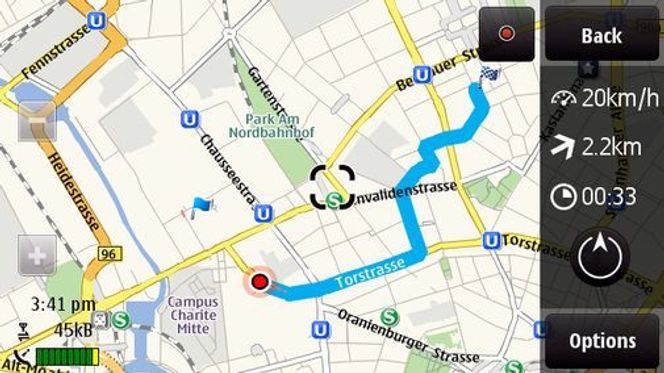 Ovi Maps med gratis navigasjon for fotgjengere. Bilde: Nokia