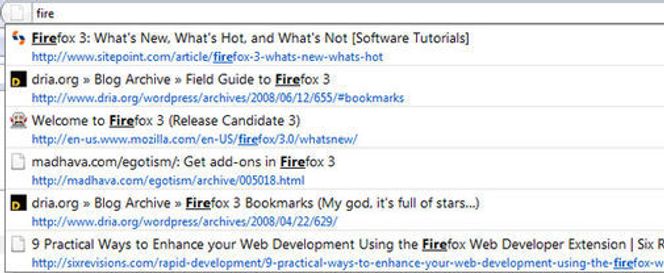 Firefox 3 AwesomeBar