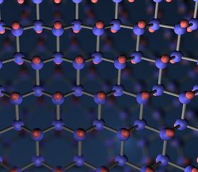 Grafén består karbonatomer som danner et bikake-lignende mønster som vanligvis er bare ett atom tykt. Bilde: Universitetet i Manchester