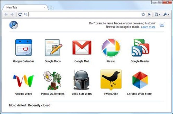 De installerte webapplikasjonene vises i nye faner i  Google Chrome. Bilde: Google
