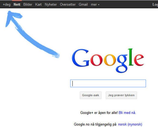 Google markedsfører Google+ i den vanlige søketjenesten.