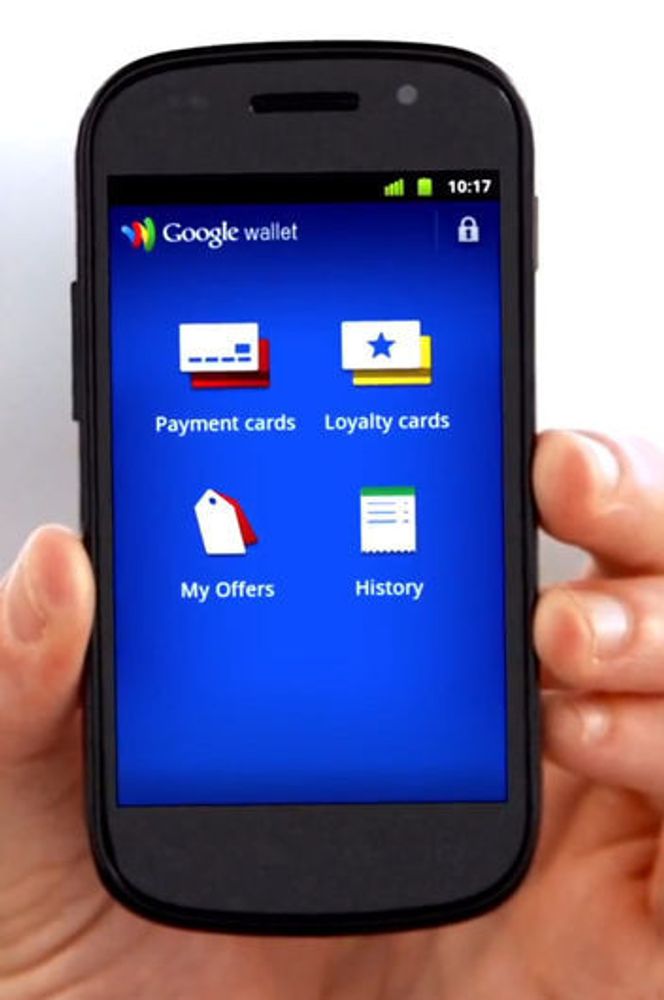 Betalingen utføres ved hjelp av Google Wallet-applikasjonen på mobilen. Bilde: Google