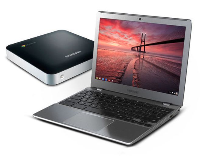 Samsungs nyeste Chromebox og Chromebook. Bilde: Google