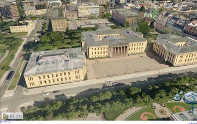 Blom3D-modell av Universitetet i Oslo