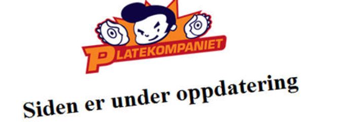 Slik fremstår Platekompaniets nettsider på lanseringsdagen for ny nettbutikk.