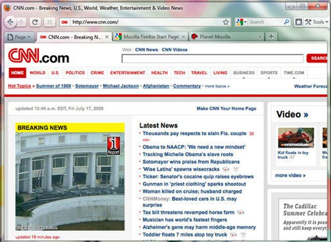 Utkast til brukerdesign for Firefox 3.7.