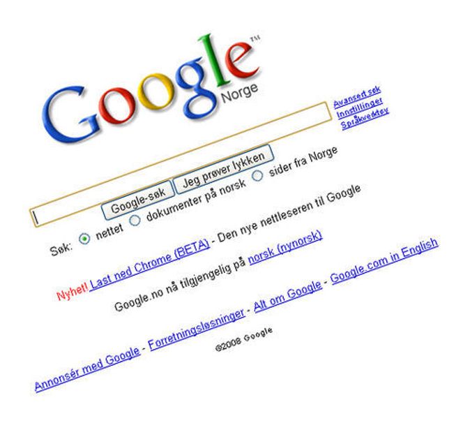 Å ha en nedlastingslenke på forsiden til Google gir Chrome god drahjelp.