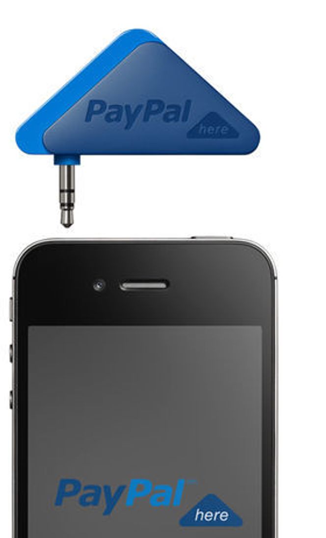 PayPal Here kan brukes sammen med iPhone og Android-baserte smartmobiler. Bilde: PayPal