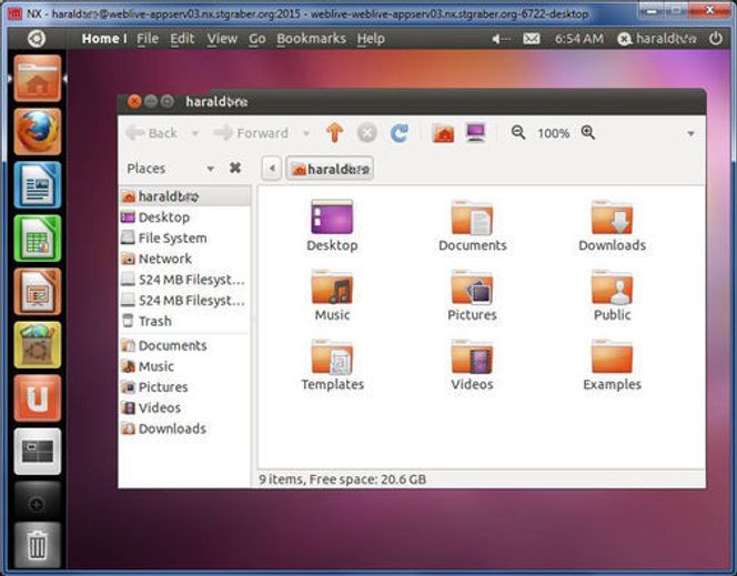 Test av Ubuntu 11.04 i et nettleservindu. Bilde: Harald Brombach