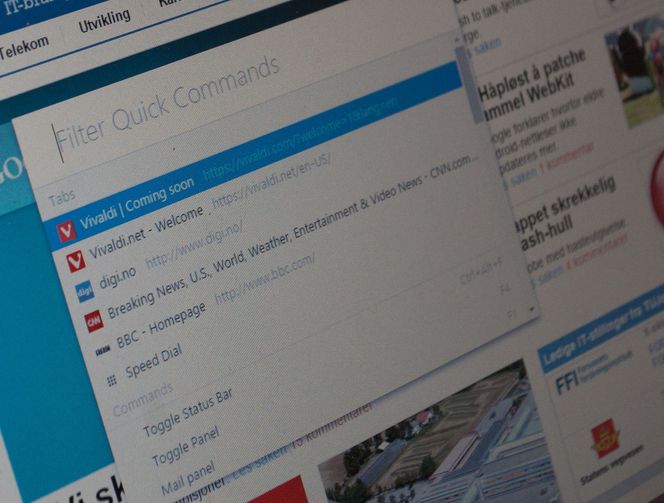 Quick Commands kan raskt bli en favoritt for de som ønsker en rask snarvei, for eksempel til faner - hvis du har mange faner oppe. Bilde: Marius Jørgenrud