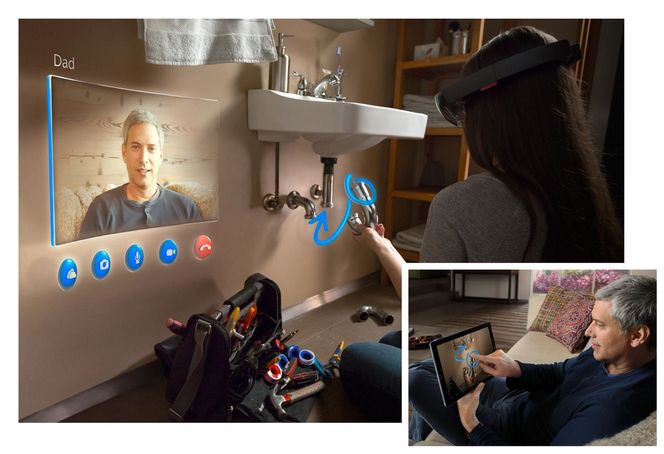 Interaktiv Skype-samtale. Bilde: Microsoft