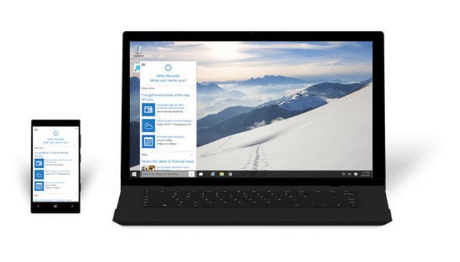 Cortana på Windows 10. Bilde: Microsoft