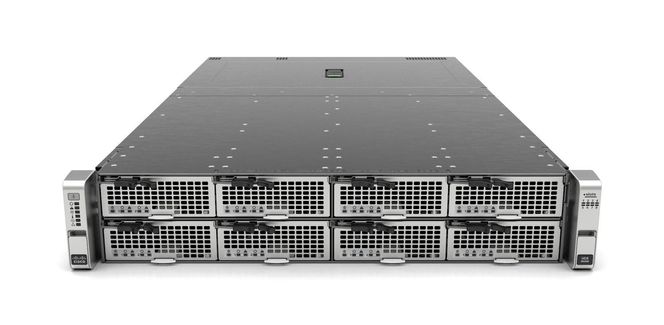 Den nye M-serien fra Cisco har en prislapp som starter på rundt en million kroner for et fullspekket serversystem. Bilde: Cisco