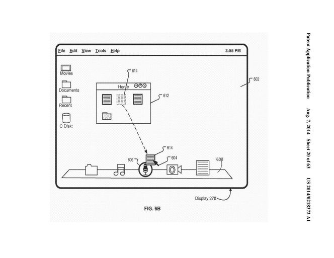 Slik kan man kanskje dra filer til Siri. Bilde: United States Patent and Trademark Office