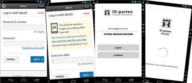Slik ser konseptet til påloggingsapplikasjonen til ID-porten og Altinn ut. Bilde: Difi