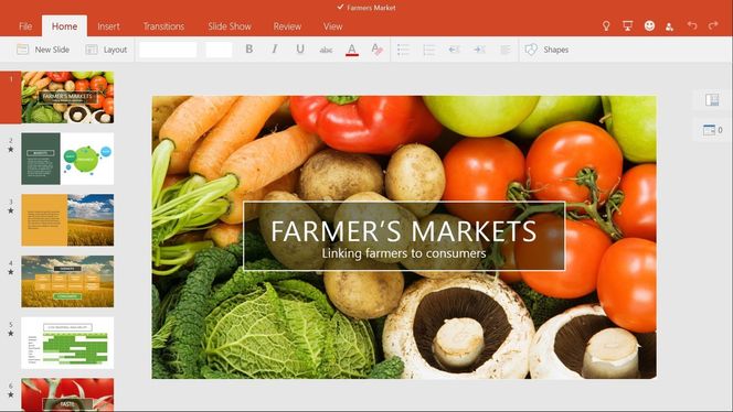 Dette er en sniktitt på Windows 10-versjonen av Office med støtte for berøring. Bilde: Microsoft