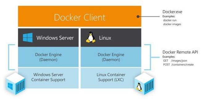 Docker-klienten vil være felles for både Linux- og Windows-baserte Docker-oppsett. Bilde: Microsoft