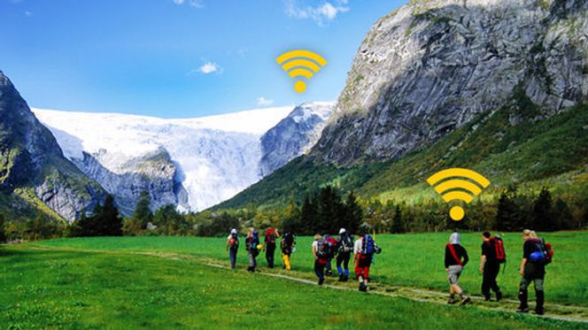 Ice.net lover mobilt bredbånd også på høye fjell og i dype daler. Bilde: Ice.net