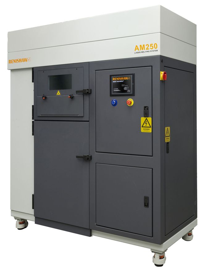 Eksempel på 3D-printer i millionklassen: Renishaw AM250 (AM står for («additive manufacturing»). Bilde: Renishaw