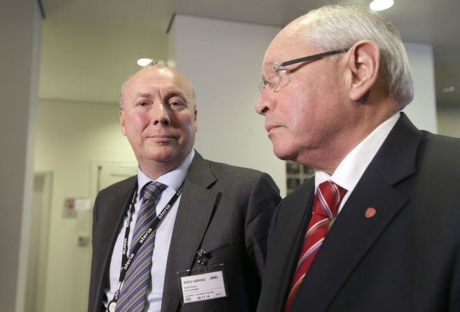 800 MILLIONERS AVTALE: Steria-sjef (fra v.) Kjell Rusti ble grillet av komitéleder Martin Kolberg (Ap). Bilde: NTB scanpix