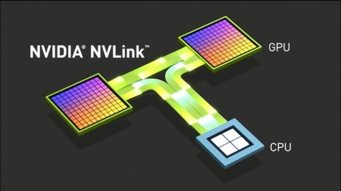 NVLink skal kunne overføre data mellom CPU-er og GPU-er opptil fem ganger raskere enn det som er mulig med PCI Express. Bilde: Nvidia