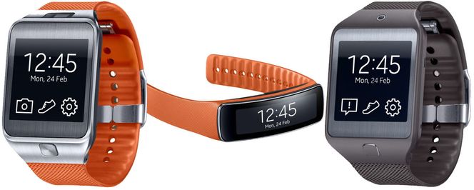 Samsung Gear 2, Galaxy Fit og Gear 2 Neo. Bilde: Samsung