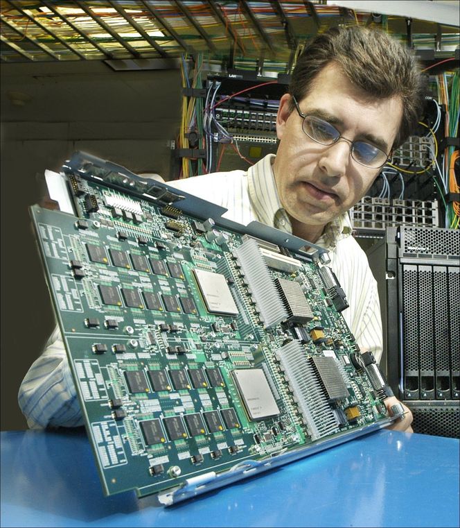 Cell-basert kretskort som ble brukt i superdatamaskinen Roadrunner. Bilde: IBM