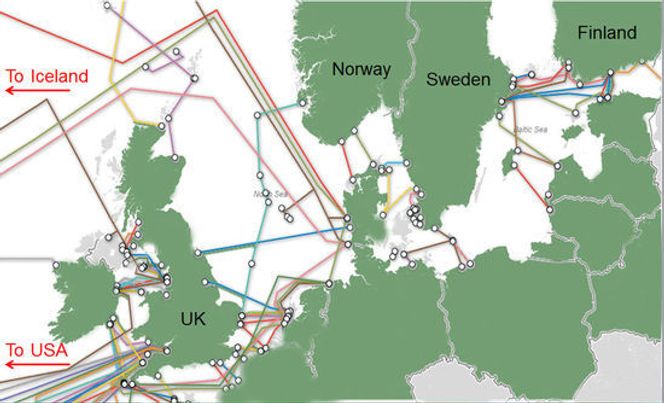 Det er for få fiberlinjer ut av Norge. Bilde: Digiplex
