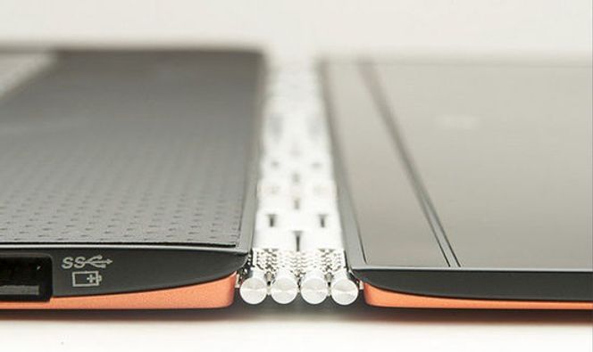 Lenovo Yoga 3 Pro er utstyrt med helt spesielle hengsler. Bilde: Lenovo