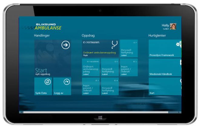 Bliksunds Ambulanse-app. Bilde: Sykehuset Østfold
