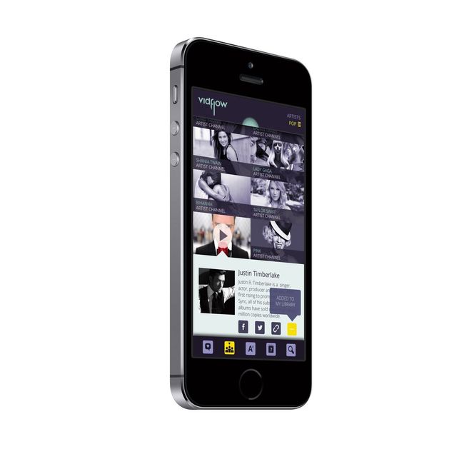 iPhone-versjonen av VidFlow. Bilde: VidFlow