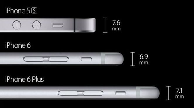 Så mye tynnere er de. Bilde: Apple