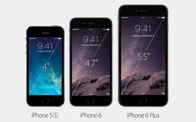 Så mye større er de. Bilde: Apple