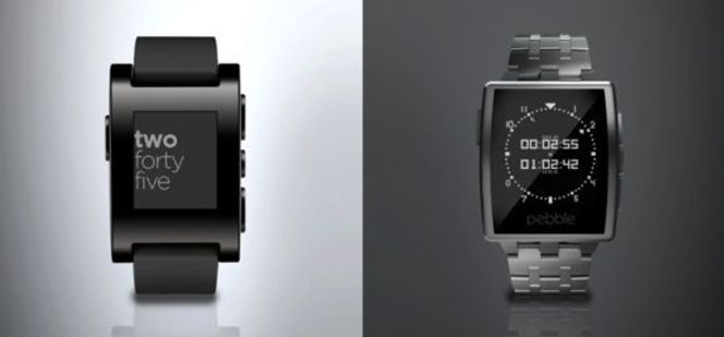 Pebble Steel (til høyre) framstår som langt mer elegant enn forgjengeren. Bilde: Pebble