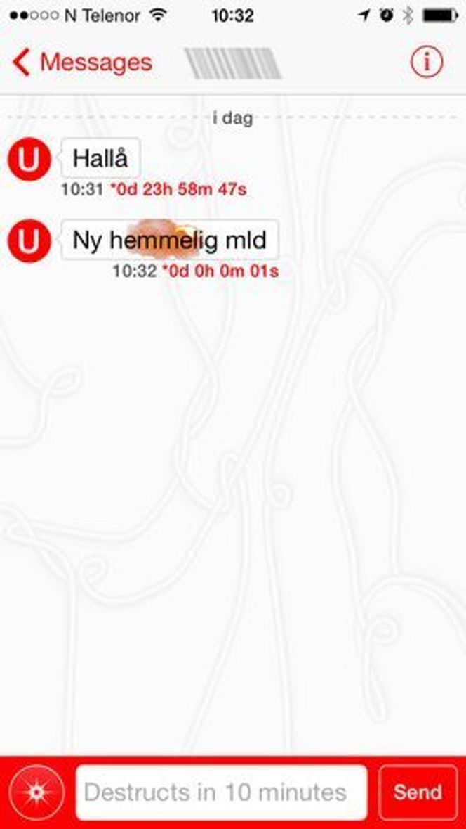 Slik blir meldingene slettet. Bilde: Thomas Marynowski