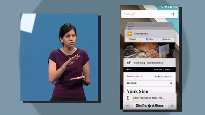 Web og Chrome blir tettere integrert i hele opplevelsen. Bilde: Google Live Stream