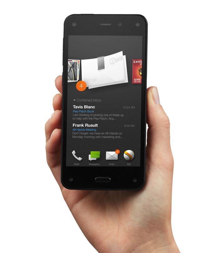 Fire Phone har et eget grensesnitt som kjører oppå Android. Bilde: Amazon