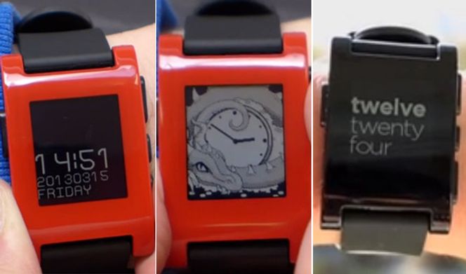 Et utvalg urskiveapplikasjoner til Pebble, fra uavhengige utviklere. Bilde: Pebble Technology