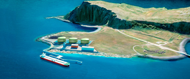 Første fase av prosjektet vil inkludere tre tanker på land på Veidnes, og skytteltankere mellom land og feltene. Foto: ATT