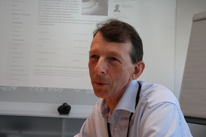 Odd-Anders Beckmann, avdelingsleder prosessteknikk, kan konstaterer at offshoremrakedet så smått er på vei opp for Alfsen og Gunderson. Foto: Tore Stensvold