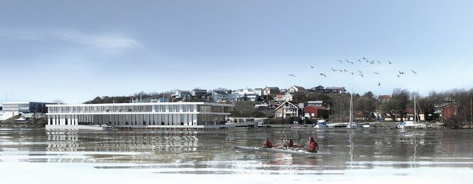 I dag ligger Gressvik Marina der Sleipner har sikret seg tomt. Nå venter ny reguleringsplan og godkjennelse fra kommunen før spaden kan stikkes i jorda.. Sleipner Motor AS i Fredrikstad. Foto: Sleipner Motor