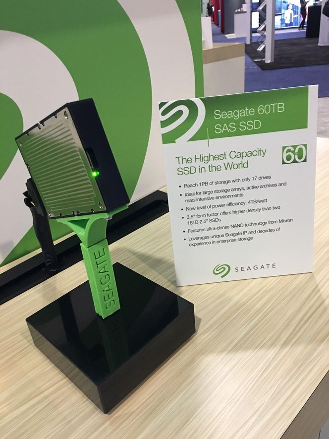 Den ekstremt romslige SSD-en som Seagate viste fram denne uken. Foto: Seagate