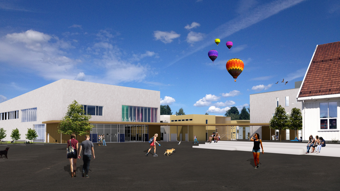 2017 er året Frogner skole står ferdig, slik denne arkitektillustrasjonen viser.